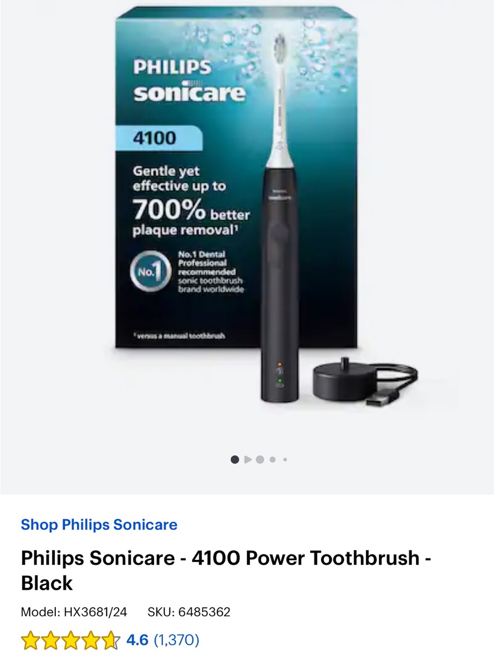 Philips Sonicare toothbrush - BNWT black
